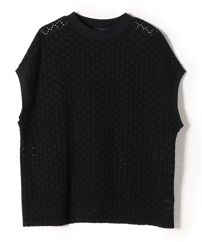 【WEB限定】〈手洗い可能〉アイレット クルーネック プルオーバー