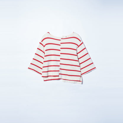 Uhr:WIDE SLEEVE BORDER LONG-T
