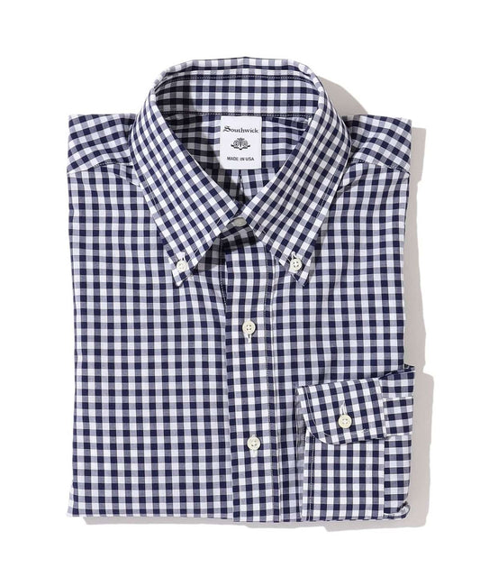Southwick: ポプリン ギンガムチェック ボタンダウンシャツ