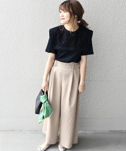 リネンライクワイドパンツ