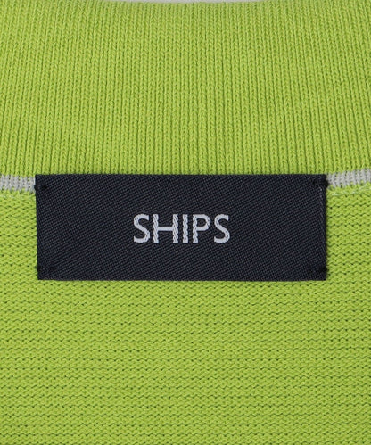 SHIPS:〈手洗い可能〉14ゲージ TEXBRID(R) ミラノリブ スキッパー ポロシャツ