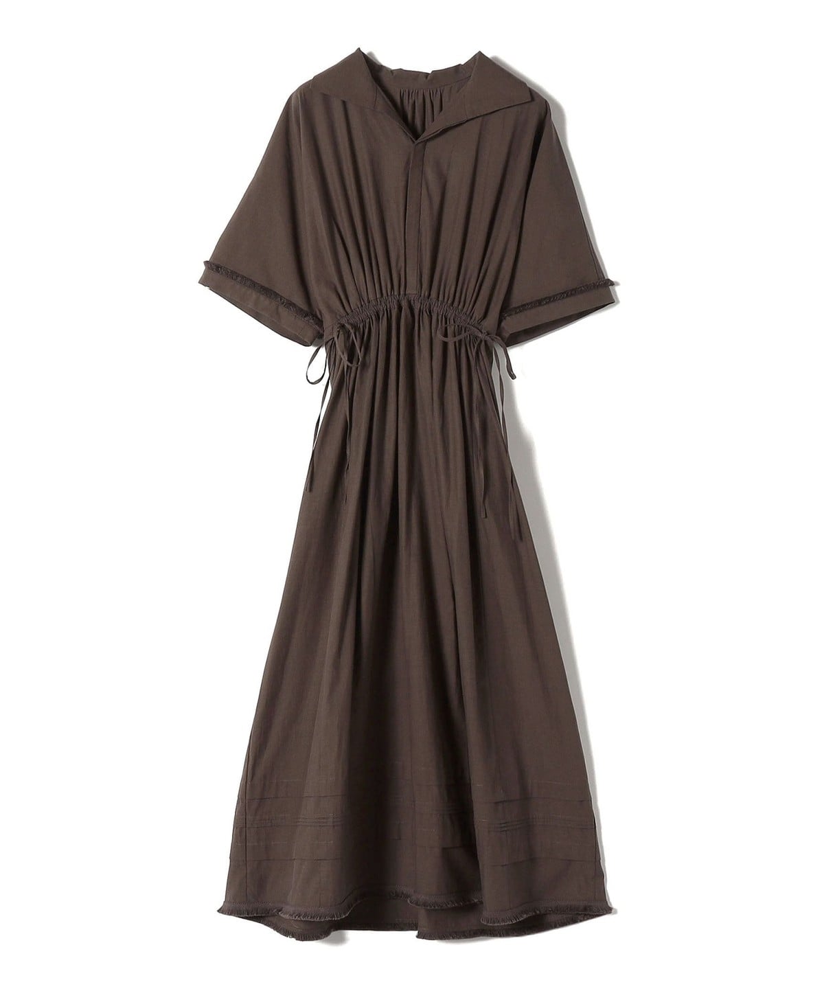 〈洗濯機可能〉 ドルマン フリンジ ドロスト ワンピース