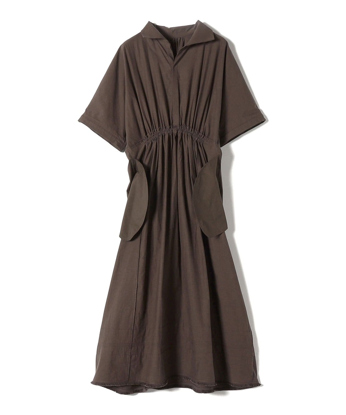 〈洗濯機可能〉 ドルマン フリンジ ドロスト ワンピース