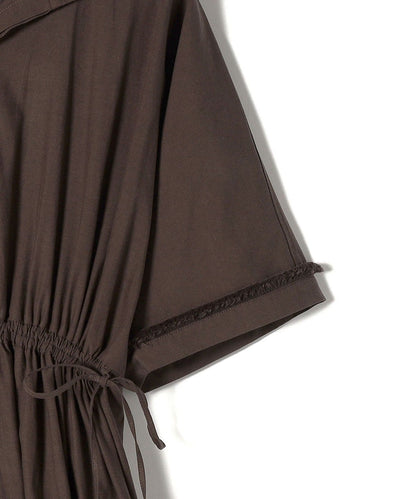 〈洗濯機可能〉 ドルマン フリンジ ドロスト ワンピース