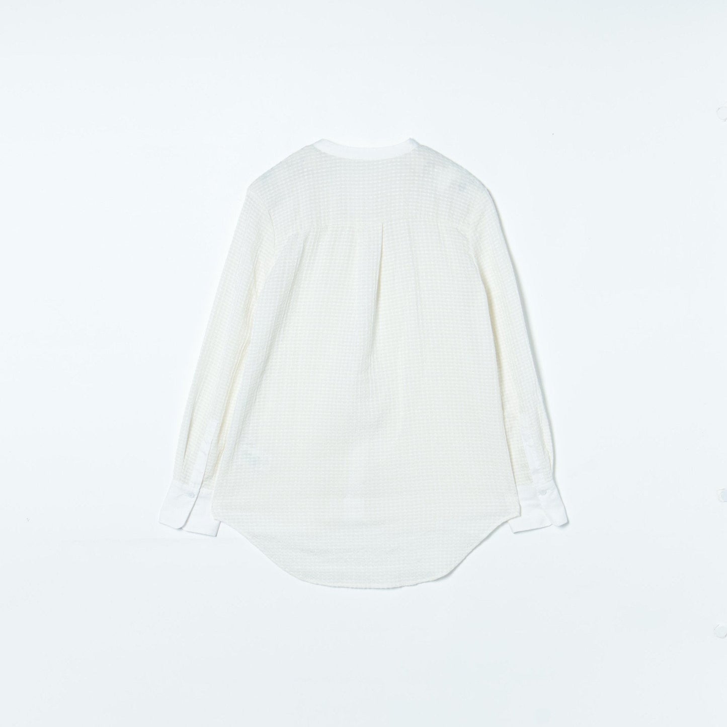 〈手洗い可能〉 ジャカード バンドカラー ブラウス 24SS