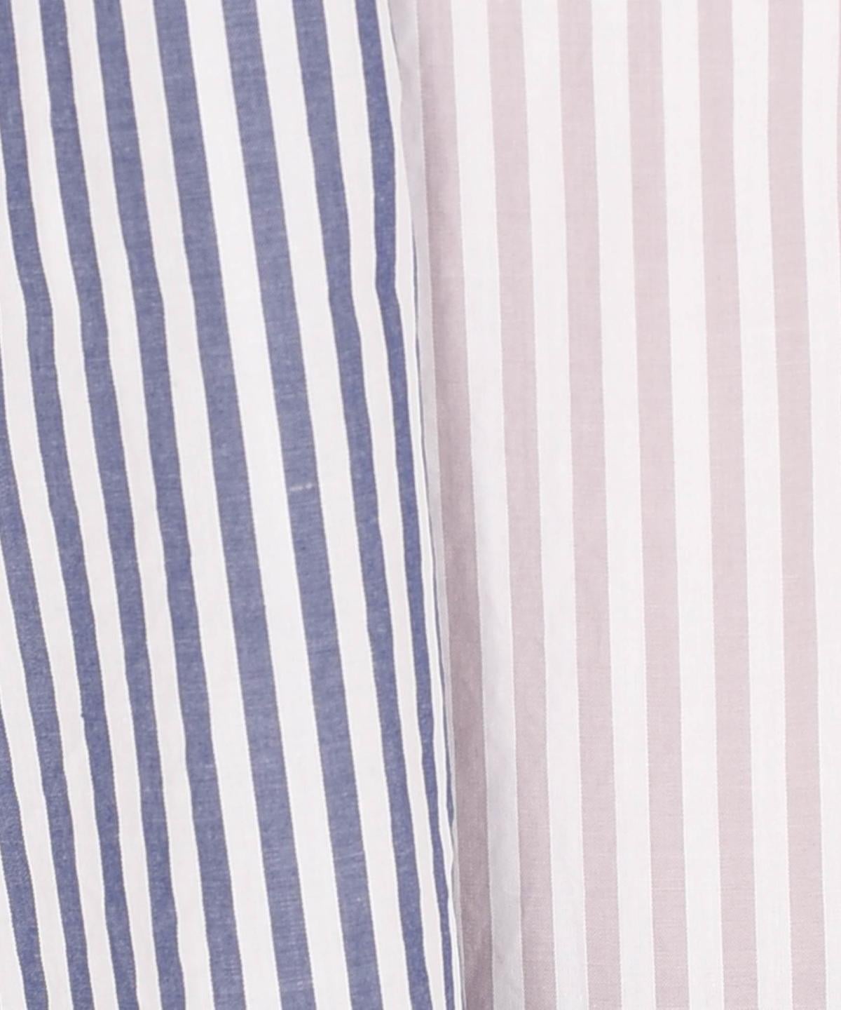 SHIPS Days STANDARD:バックギャザーロングスリーブシャツ stripe