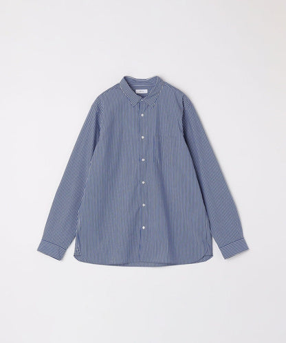 SHIPS any: ストライプ / ソリッド リラックス レギュラーカラー シャツ 25SS