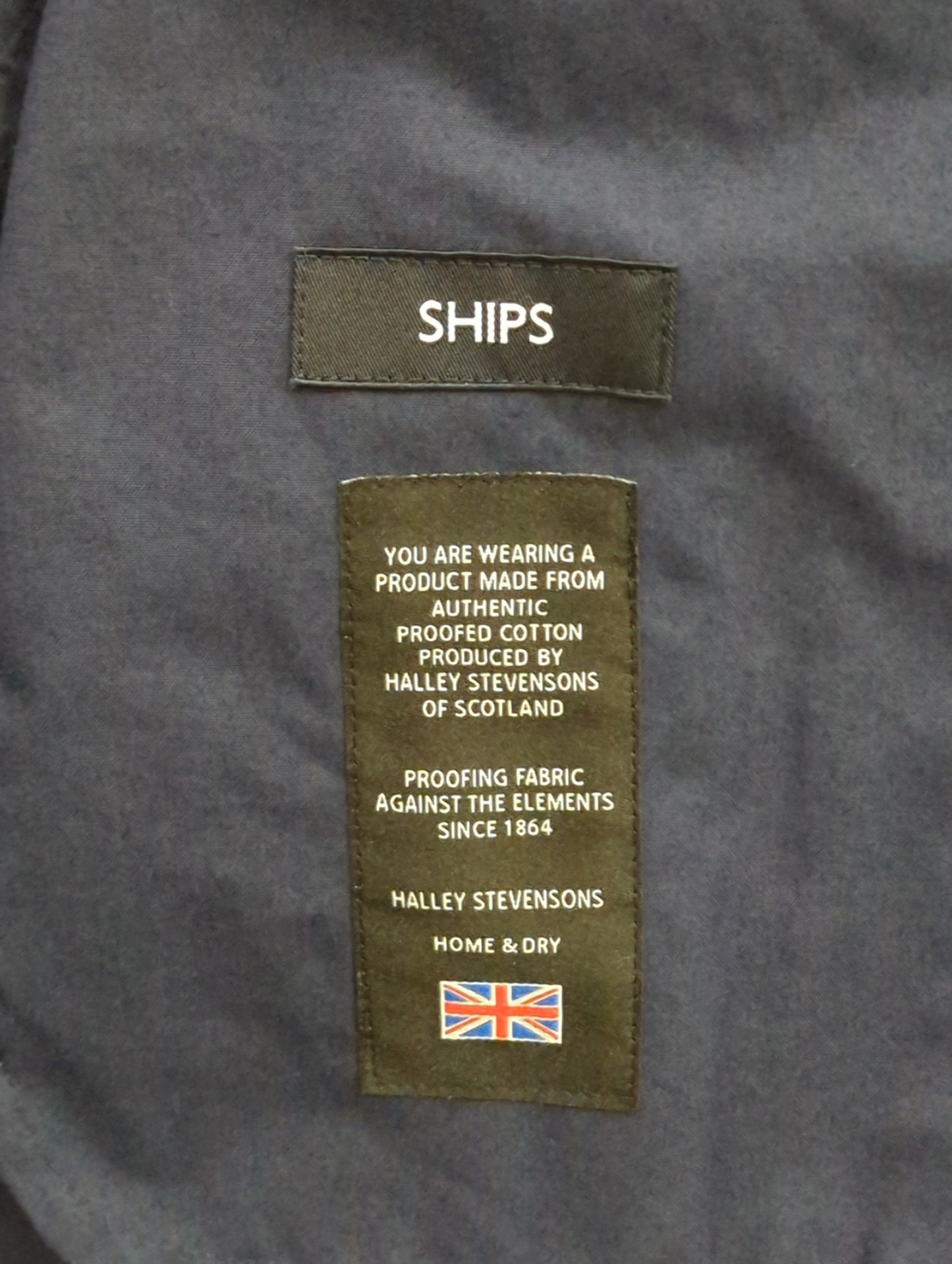 SHIPS: HALLEY STEVENSONS フッ素コーティング スタンドカラー コート