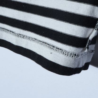 〈洗濯機可能〉ダブルネック コットン ボーダー プルオーバー