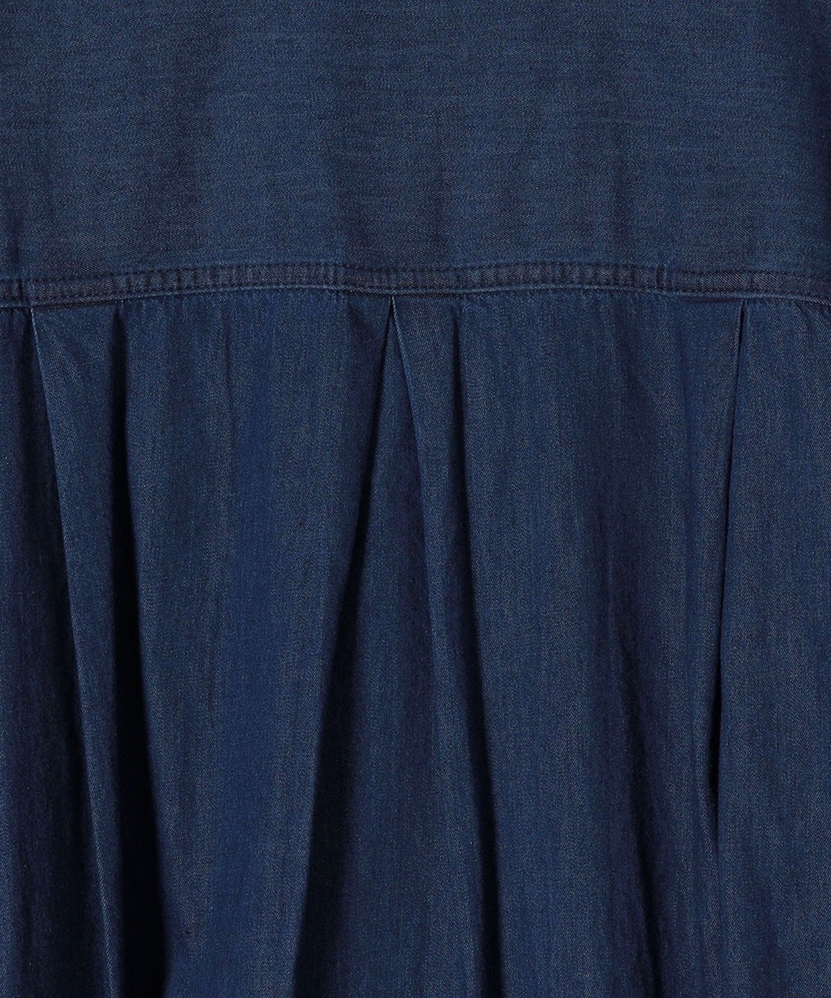 〈手洗い可能〉デニム ダブル ポケット シャツ ワンピース