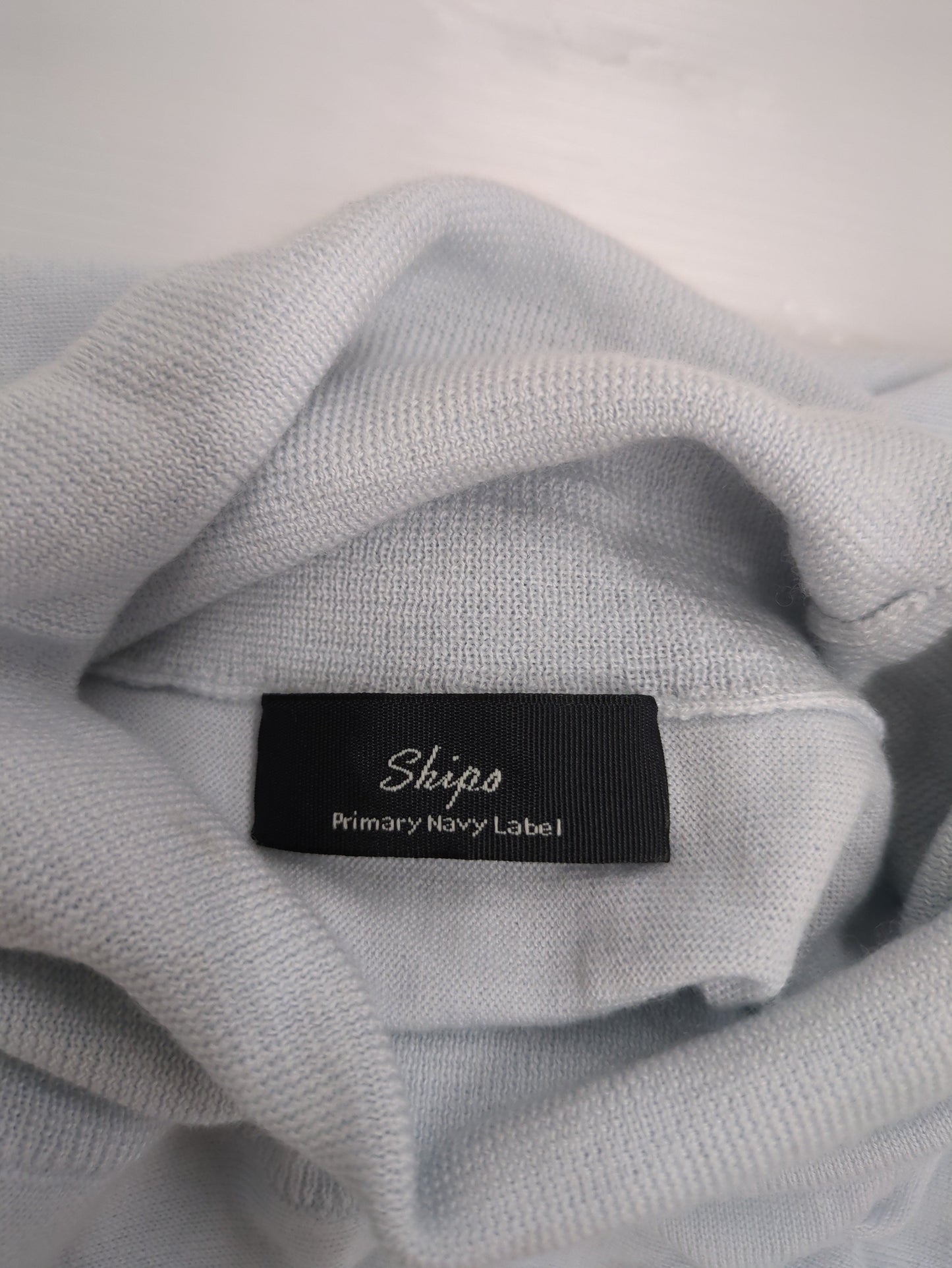 SHIPS Primary Navy Label:〈手洗い可能〉ウール ハイゲージ ドルマン ニット