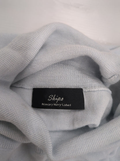 SHIPS Primary Navy Label:〈手洗い可能〉ウール ハイゲージ ドルマン ニット