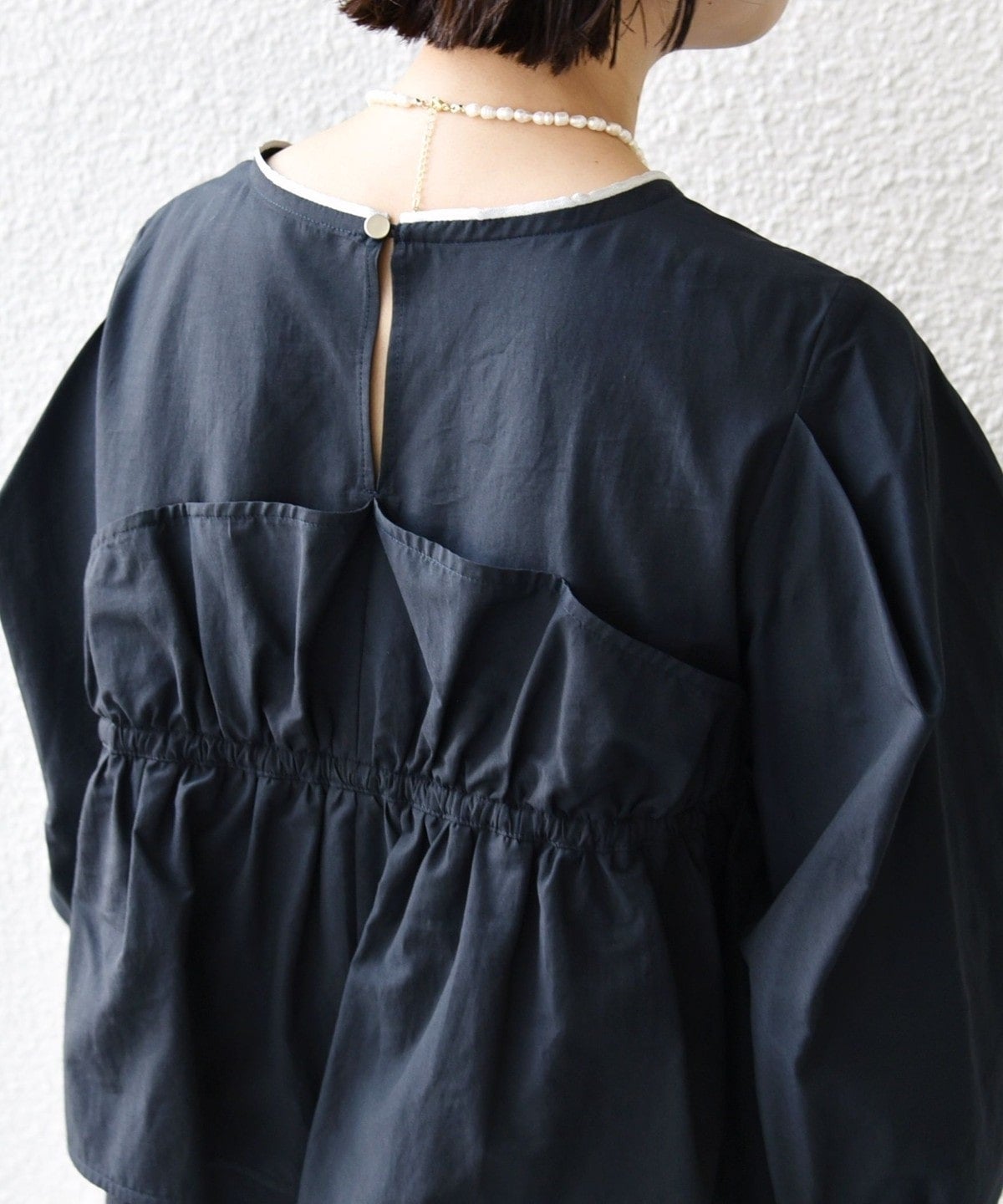 〈手洗い可能〉モイスト ブロード ドッキング風 ブラウス 24SS
