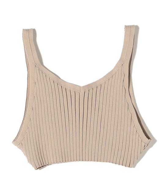 〈手洗い可能〉ニット リブ ビスチェ