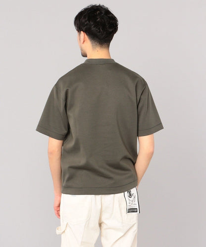 SHIPS: クルーネック ハイゲージ ダンボールニットTシャツ