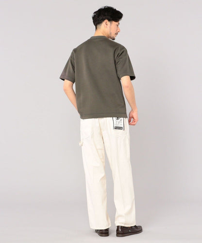 SHIPS: クルーネック ハイゲージ ダンボールニットTシャツ