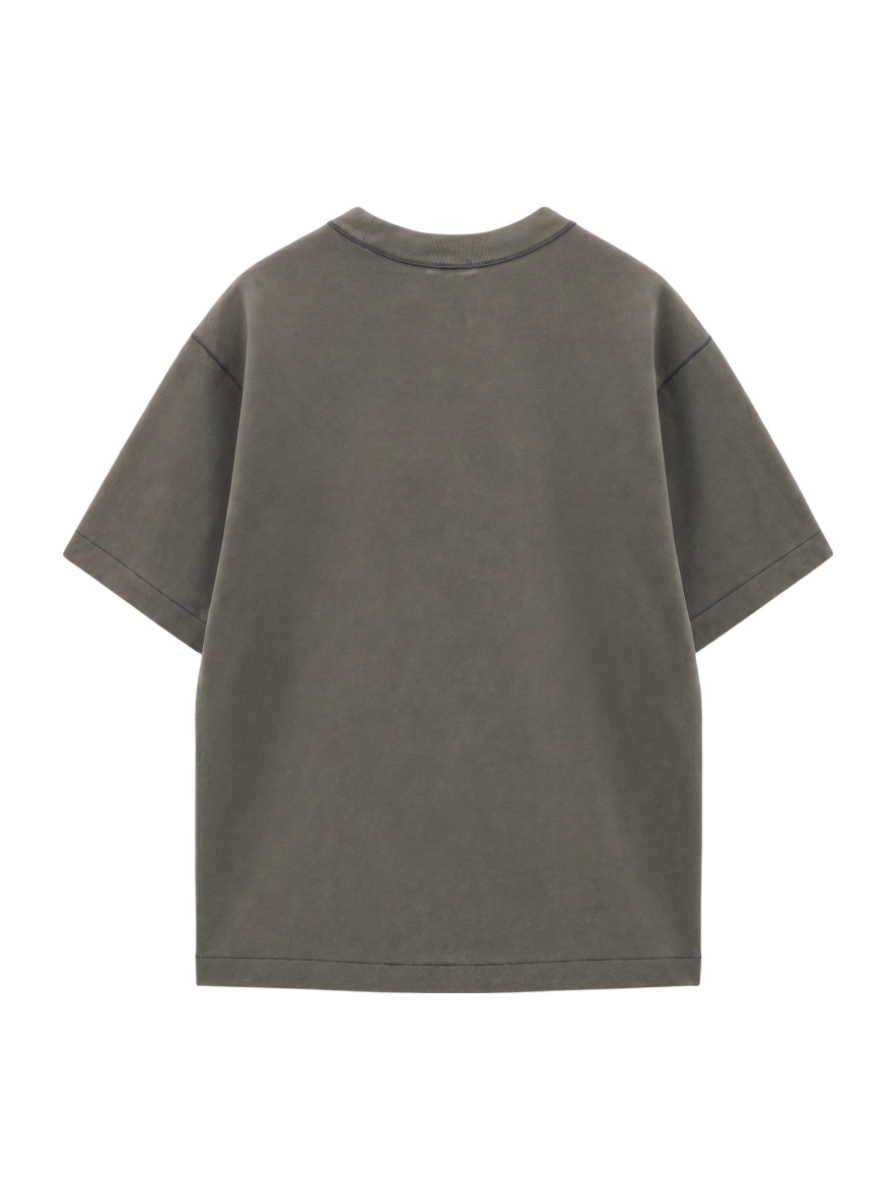 SHIPS: クルーネック ハイゲージ ダンボールニットTシャツ