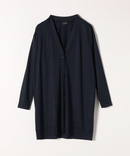 Primary NavyLabel:〈手洗い可能〉ウールジャージーロングカーディガン