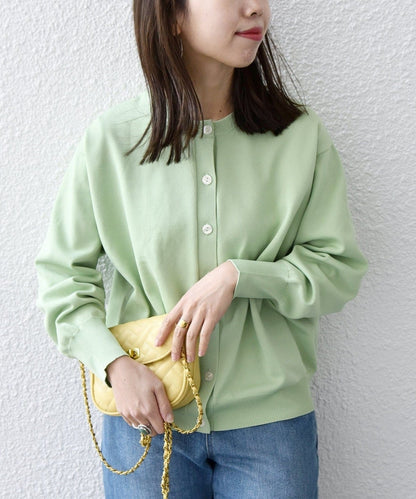 SHIPS any:〈洗濯機可能〉2WAY コクーン クルーネック カーディガン