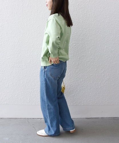 SHIPS any:〈洗濯機可能〉2WAY コクーン クルーネック カーディガン