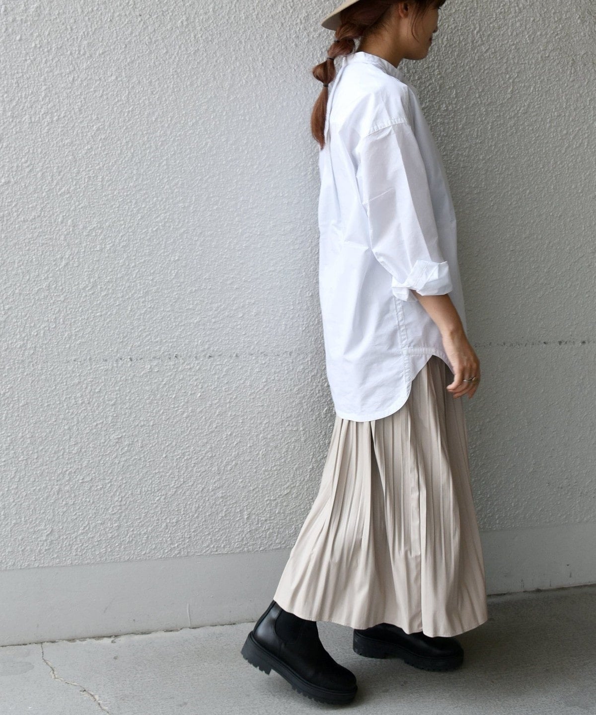 SHIPS any:〈抗菌防臭〉オーガニック RENU バンドカラーシャツ