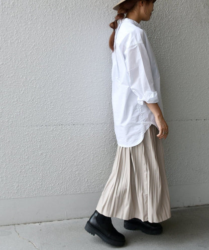 SHIPS any:〈抗菌防臭〉オーガニック RENU バンドカラーシャツ