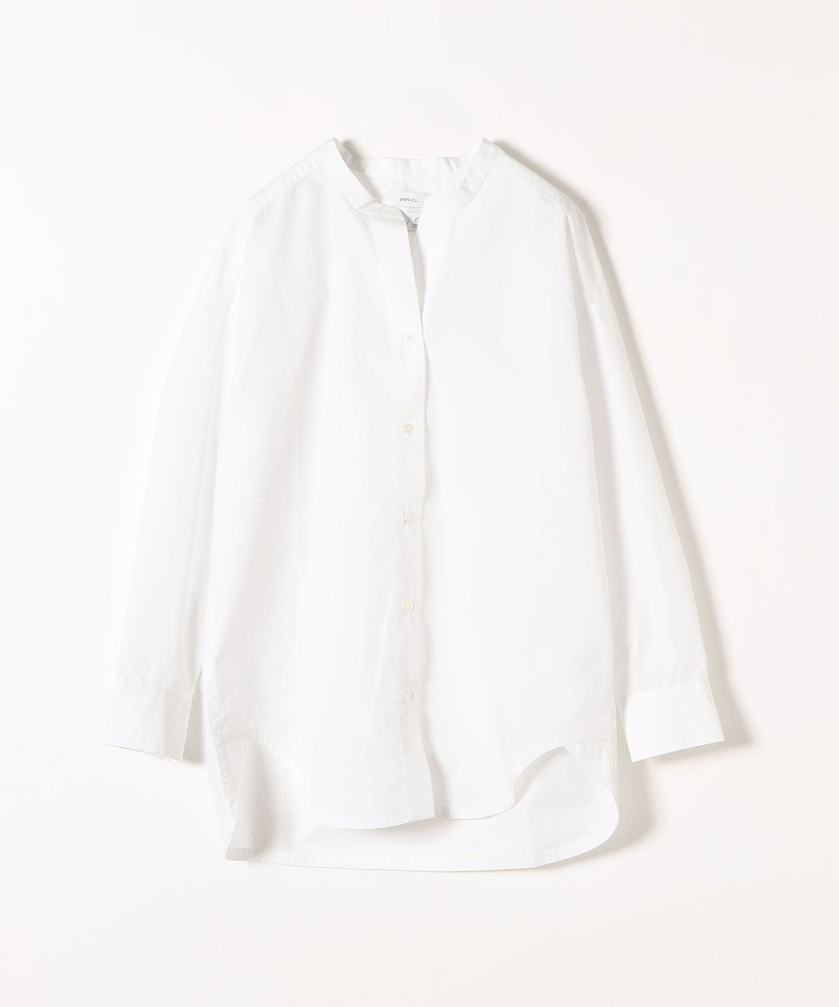 SHIPS any:〈抗菌防臭〉オーガニック RENU バンドカラーシャツ