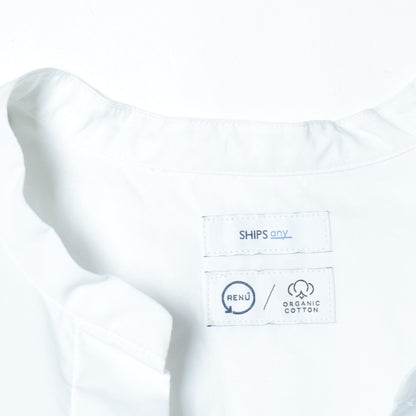 SHIPS any:〈抗菌防臭〉オーガニック RENU バンドカラーシャツ