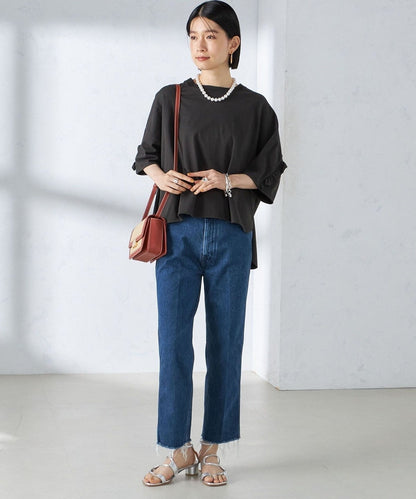 〈洗濯機可能〉バック フリル 半袖 Tシャツ