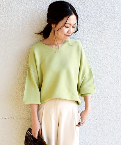 liflattie ships:コットンポリ2WAYニット