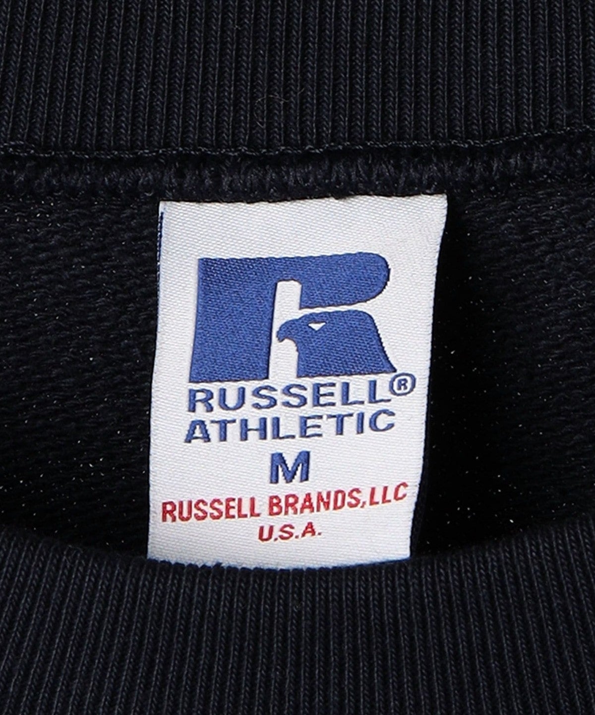 【WEB限定/SHIPS別注】RUSSELL ATHLETIC: ビッグシルエット アメリカンフラッグ ロゴ エンブロイダリー スウェット (トレーナー)