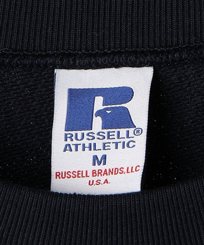 【WEB限定/SHIPS別注】RUSSELL ATHLETIC: ビッグシルエット アメリカンフラッグ ロゴ エンブロイダリー スウェット (トレーナー)
