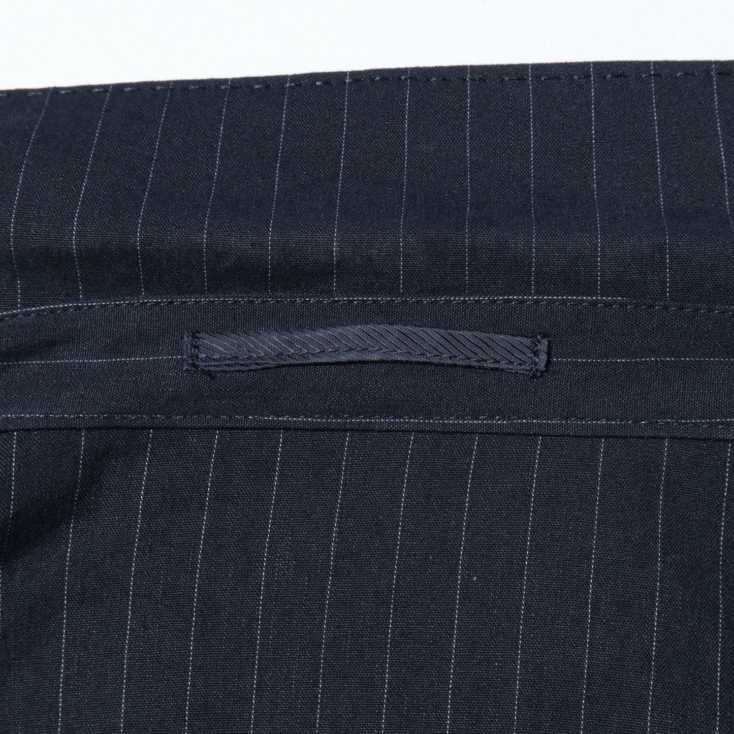 SHIPS Primary Navy Label:麻混 ストライプ ストレッチ ダブル ジャケット