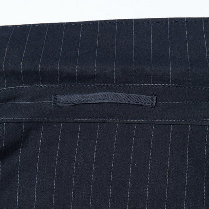 SHIPS Primary Navy Label:麻混 ストライプ ストレッチ ダブル ジャケット