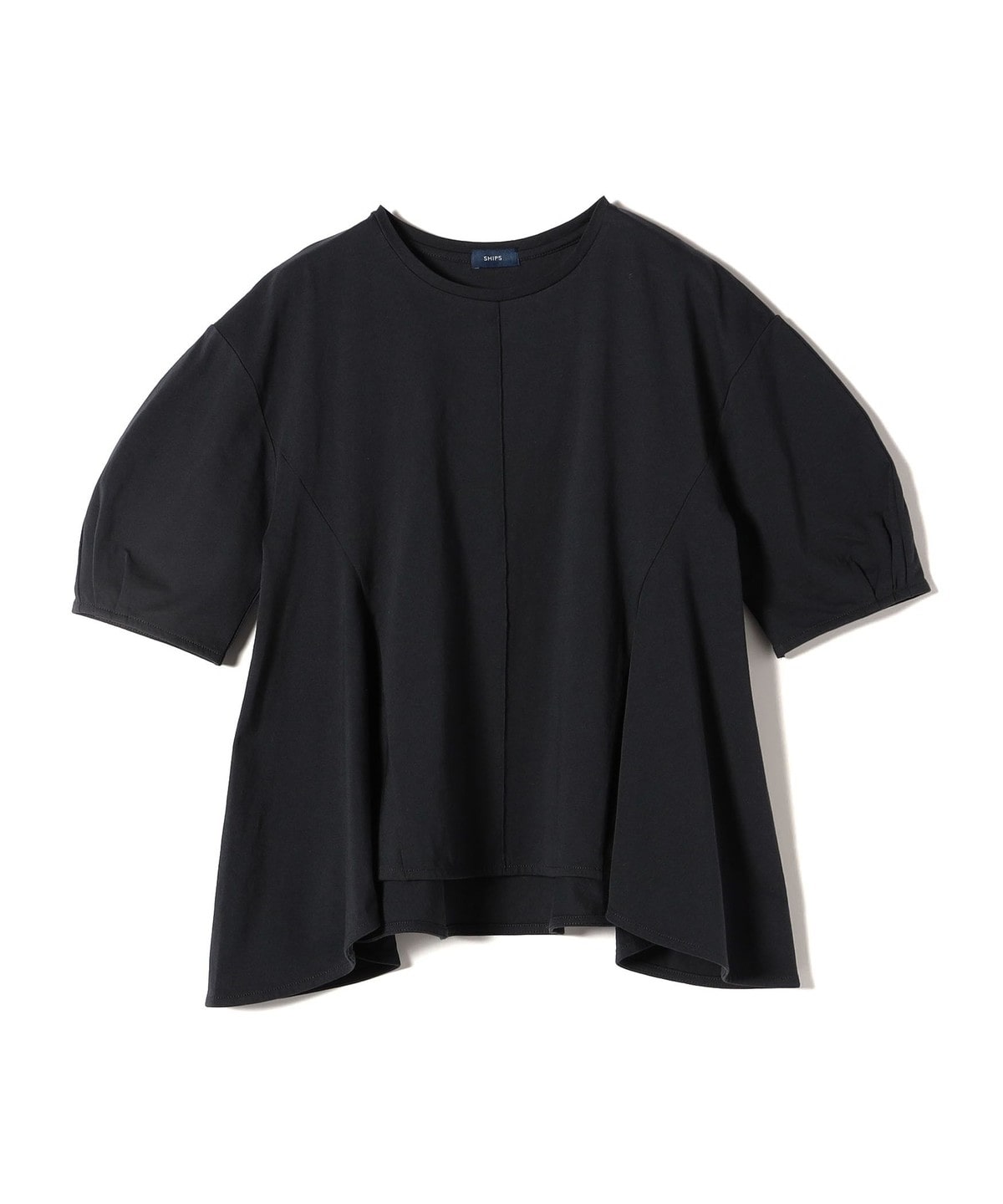 【WEB限定】 〈洗濯機可能〉へムフレア 5分袖 カットソー