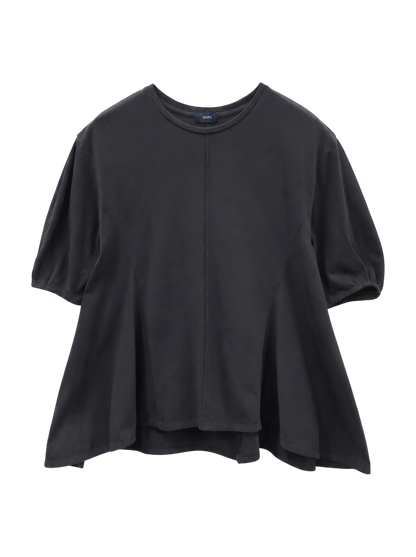 【WEB限定】 〈洗濯機可能〉へムフレア 5分袖 カットソー