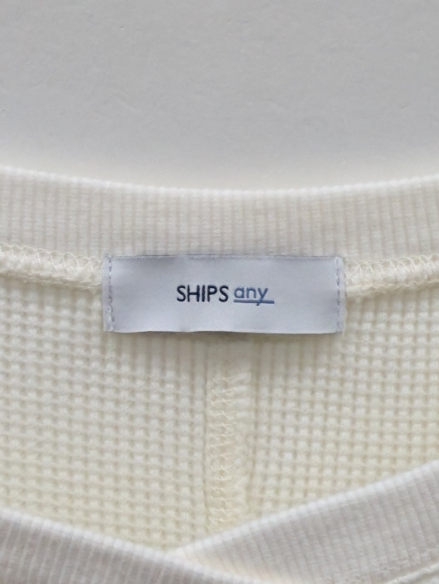 SHIPS any:オーバーサイズワッフルプルオーバー