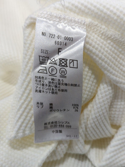 SHIPS any:オーバーサイズワッフルプルオーバー