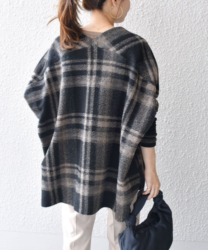 チェックショート羽織り
