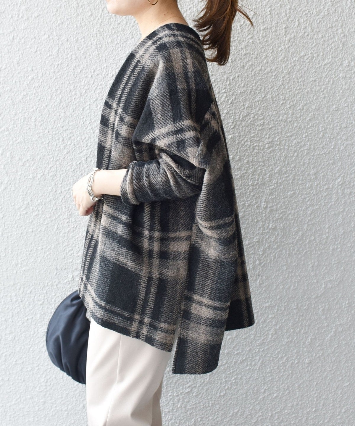 チェックショート羽織り