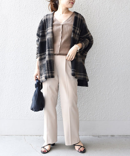 チェックショート羽織り