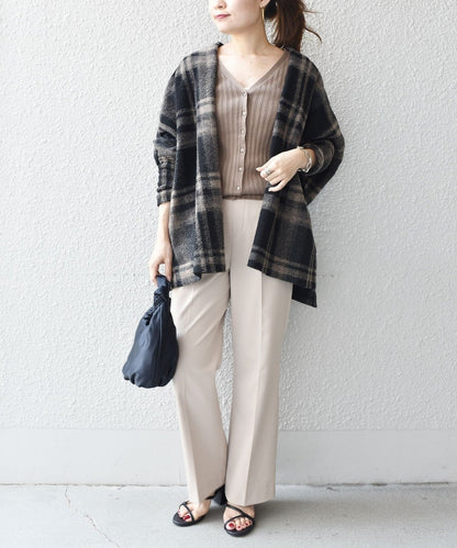 チェックショート羽織り
