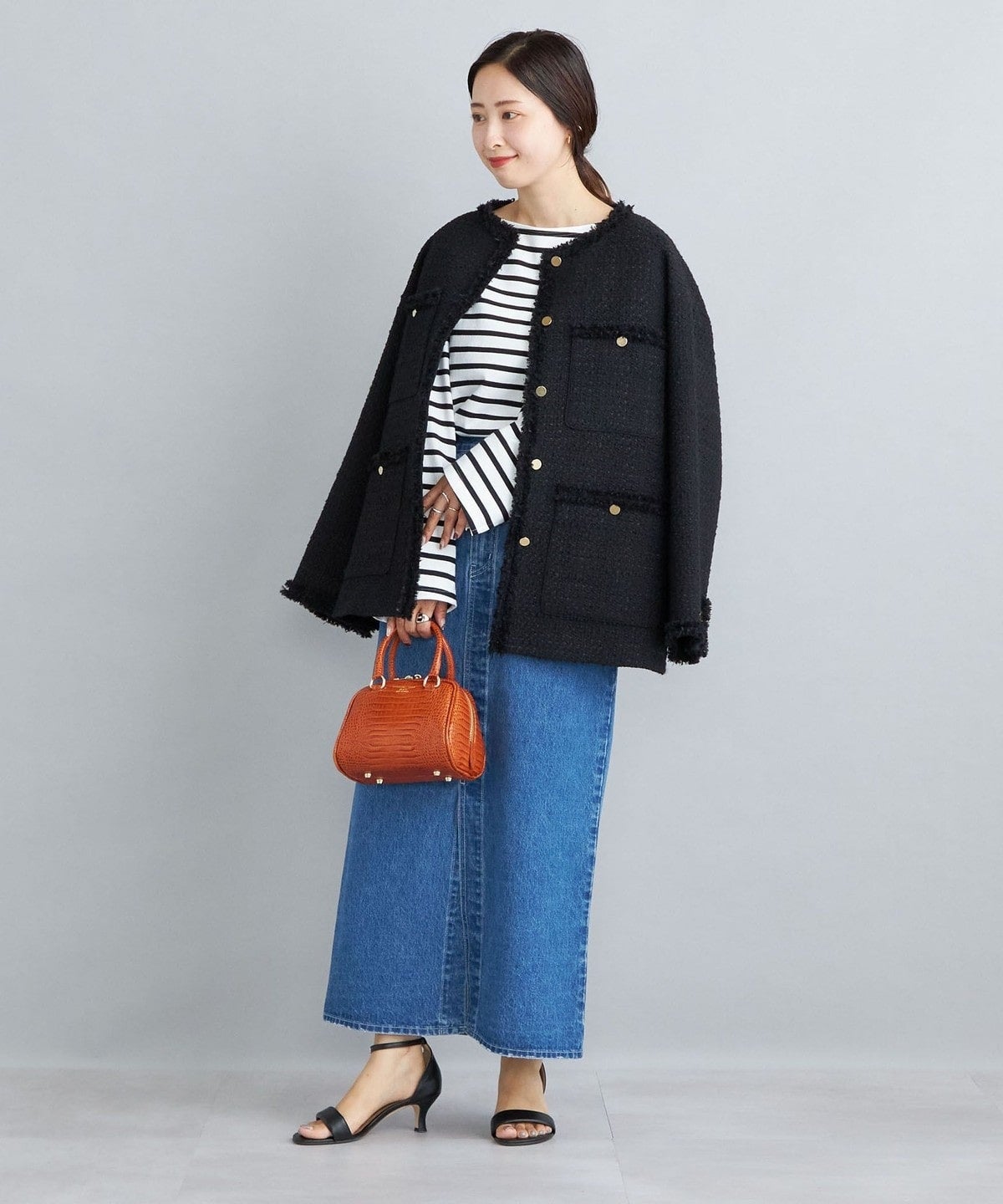 GIOLICA ツイードジャケット / 36 / ブラック | SHIPS CYCLE MARKET