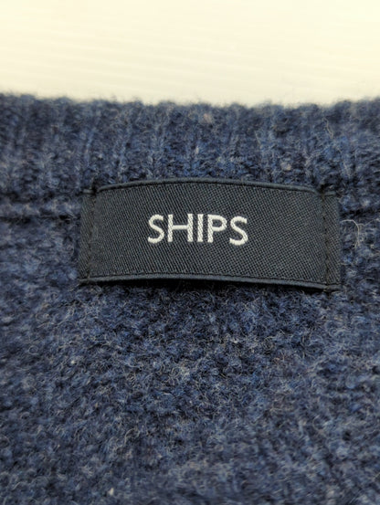 SHIPS:〈手洗い可能〉シェブロン ラムウールニット