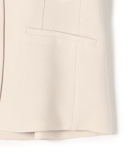 〈手洗い可能〉パールモチーフボタン バックフレアジャケット