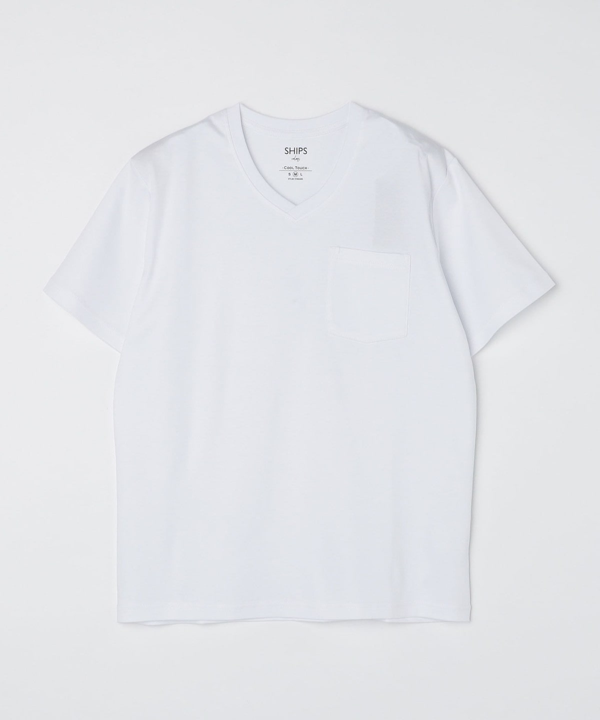 SHIPS Colors:〈接触冷感〉 シルケット コットン Vネック ポケット Tシャツ