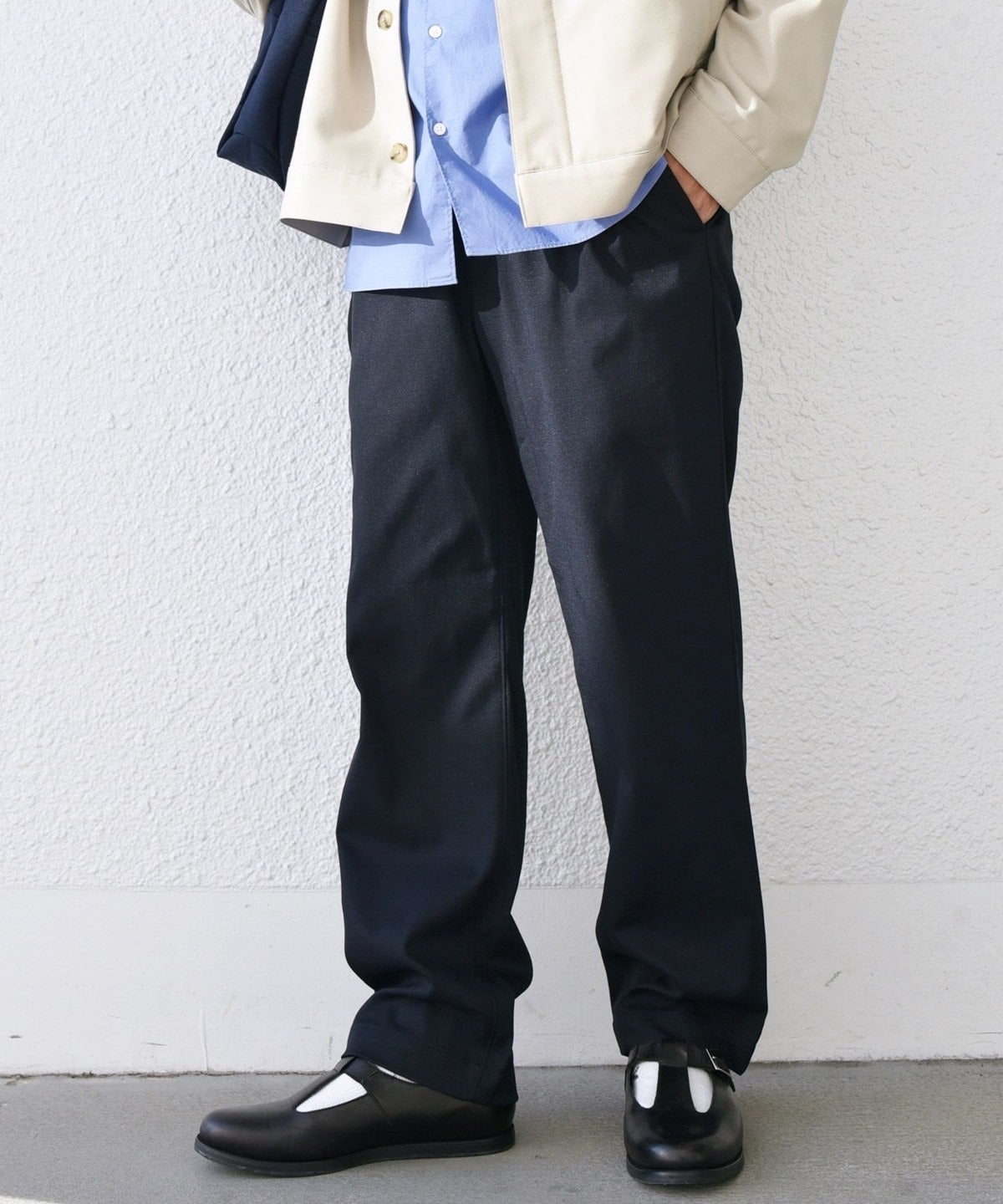 SHIPS any: 〈洗濯機可能・ストレッチ・撥水〉SOLOTEX(R) 2タック ウーリック セミワイド イージーパンツ （セットアップ対応）