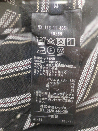 SHIPS:〈ウォッシャブル〉マルチストライプ ワイド イージーパンツ