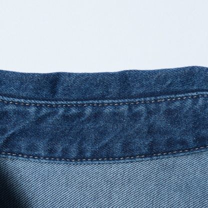 〈洗濯機可能〉ショート丈 デニム シャツ