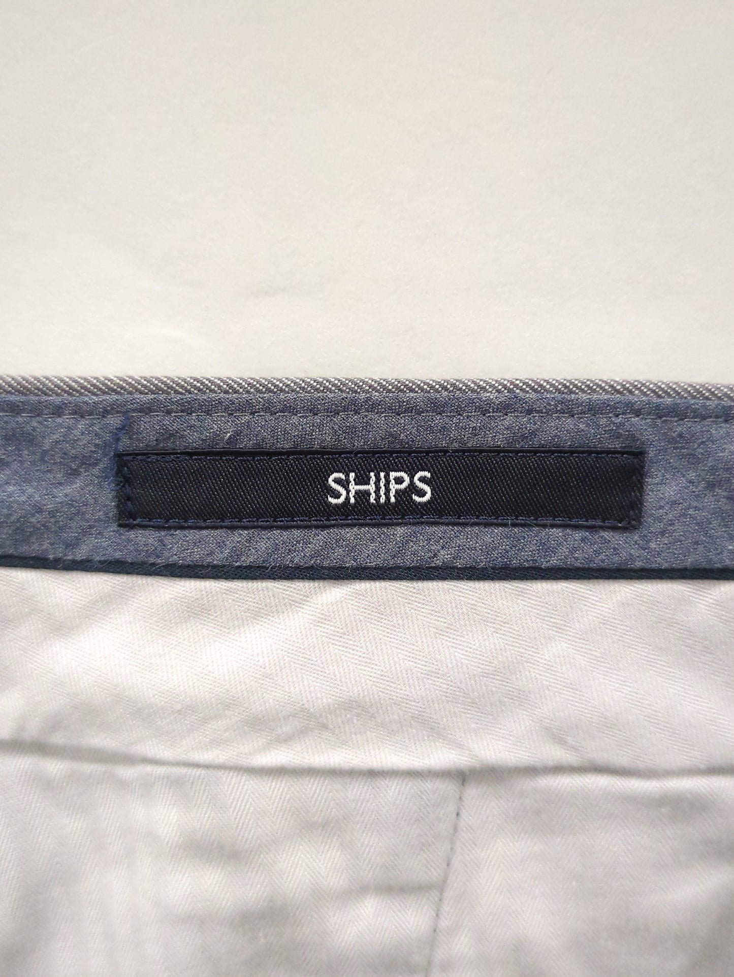 SHIPS: ストレッチ シャンブレー ノープリーツ パンツ